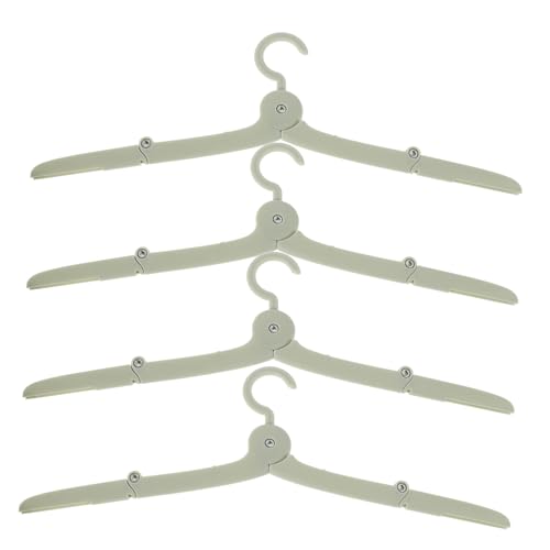 balacoo Travel Essential Collapsible Hangers 4 Pcs Plastic Folding Hangers Clip for Compact Suitcase