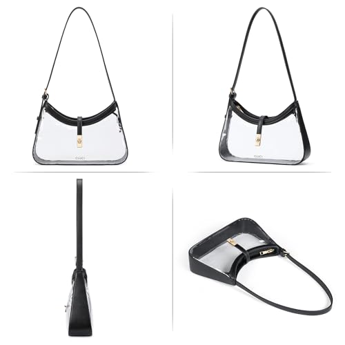 Image of CLUCI Clear Bag for Stadium Events, Clear Purses for Women, Shoulder Bag Hobo Handbag with Adjustable Strap