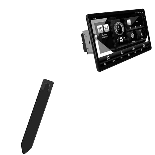 BoxWave Stylus Pouch Compatible with Cidava Universal Double Din Car Stereo (13.3 in) - Stylus PortaPouch, Stylus Holder Carrier Portable Self-Adhesive - Jet Black