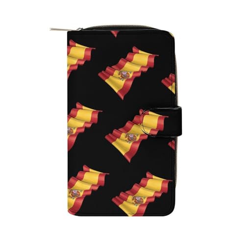 Spain Flag Long Wallet for Women Men Purses Coin Pouch Credit Card Holder Organizer
