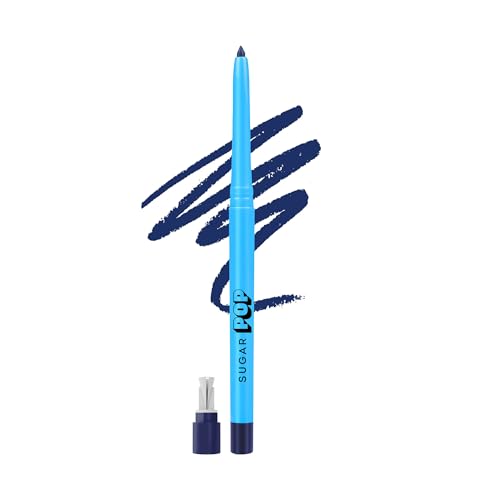 SUGAR POP Pencil Longwear Kajal | Vitamin E & Sunflower Seed | Smudge-Proof | Long-Lasting | Velvet Finish | 0.3Gms – 02 Blue Pack of 1