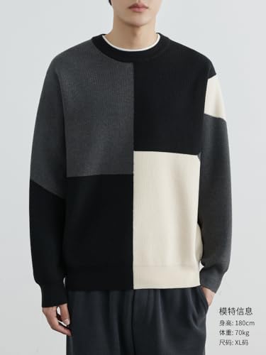 Mens Crew Neck Sweater Men's Autumn and Winter Tops Sweater3