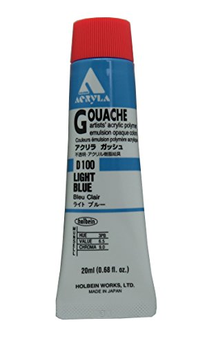 ホルベイン アクリリックガッシュ ライトブルー D100 20ml 007100