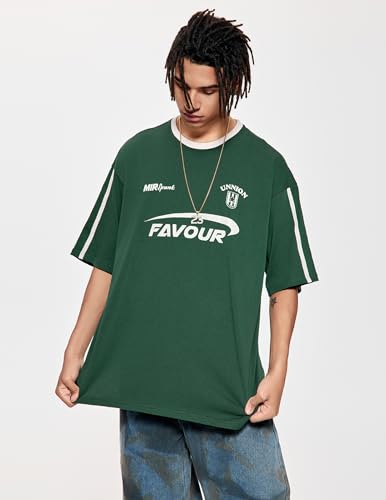 Vamtac Patchwork Racing T Shirt Y2K Vintage Oversized Graphic Tees Contrast Color Stripe Half Sleeve Unisex Streetwear Top4