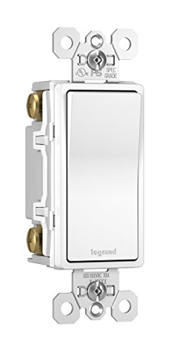 Image of Legrand - Pass & Seymour Radiant 4 Way Light Switch, 15 Amp Wall Light Switch with Rocker Switch, White Decorator Light Switch, TM874WCC6, 1 Count (Pack of 2)