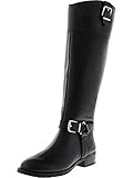 Inc Women's Fedee Wide Calf Eclipse Blue Knee-High Leather Equestrian Boot - 5.5M
