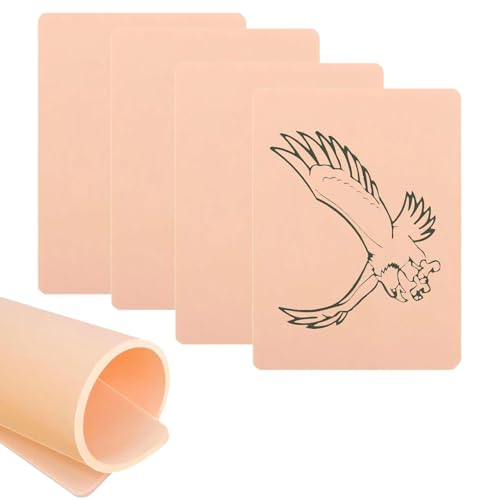 4 Stück 3mm Kunsthaut Tattoo,Tattoo Zubehör,Übungshaut Tattoo,Tattoo Übungshaut,Tattoo Haut,Kunsthaut Tattoo 3mm,Übungshaut Zum Tätowieren,Tattoo-Übungshaut Für Tattoo-Anfänger Und Tätowierer