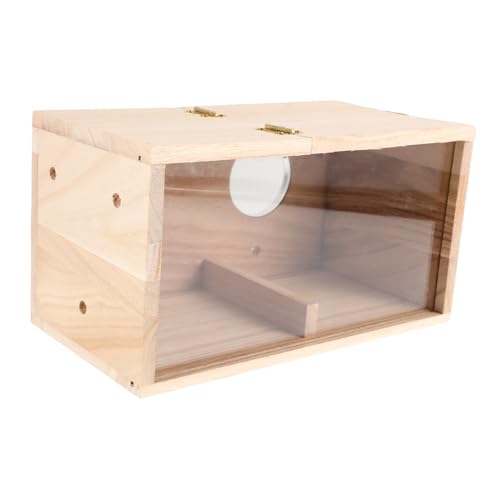 SUPVOX オカメインコの巣箱 バードハウス 展望窓 屋外用 小型鳥の巣 インコの巣箱 セキセイインコの巣箱 庭の装飾 鳥かご飾り