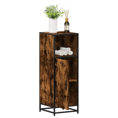 Lumanois Armario baño Madera contrachapada Roble Ahumado 35x37,5x100 cm,Mobiliario,Muebles de baño,20.1kg-849241