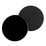 Disque Sport Fitness,Core Sliders Disque de Fitness,Glisseur Core Sliders pour Abdominale,Disques Glisse d'Exercice Disques Coulissants,Double Face Curseurs de Base pour Maison,Noir,1 Paire