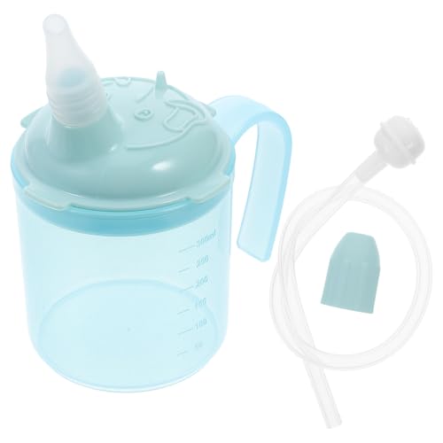 WATIIFUFU Spill Proof Elderly Drinking Cup with Straw and Lid