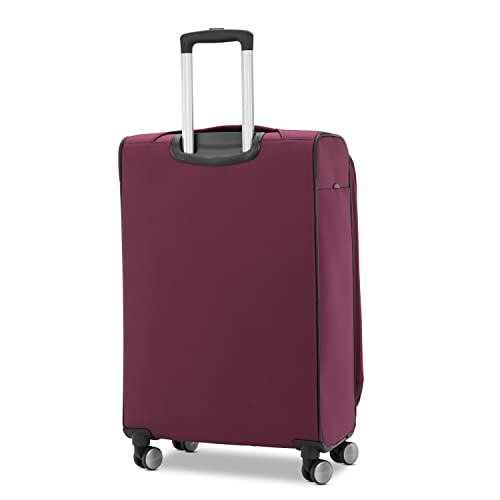 Image of Samsonite Ascella 3.0 Lightweight Softside Luggage Spinner Collection, Light Plum, Checked-Medium Spinner, Ascella 3.0 Softside Expandable Luggage With Spinners