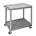 Luxor HE38-G Utility Cart - Two Shelves