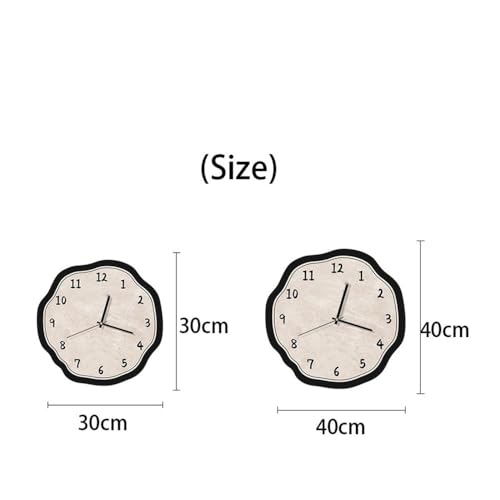 Horloge murale silencieuse 40cm au style crème au beurre pour préserver le calme de votre salon