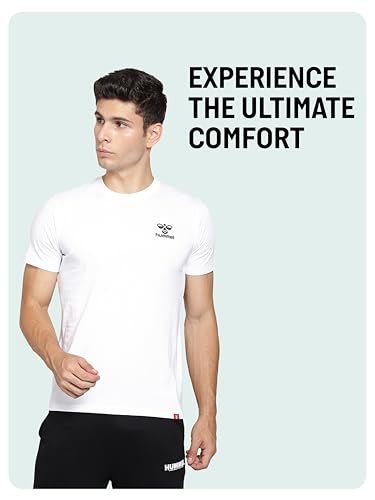 Image of hummel Evel Men's T-Shirt 2.0 | Comfortable | Breathable Fabric | Durable | for Everyday Use | Ideal for Yoga or Gym | T-Shirt for Men