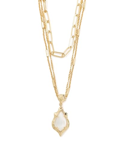 Kendra Scott Womens Adriana Scallop Frame Multi Strand Necklace Gold Natural Mother-of-Pearl One Size One Size