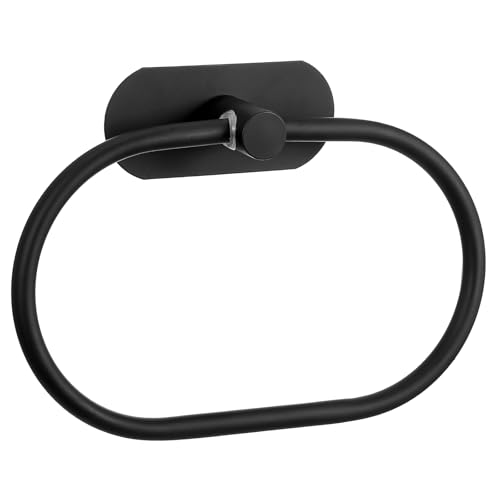 Teaaha Handtuchring Mattschwarz Oval 20x11,5cm
