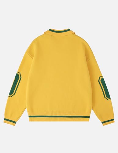 Aelfric Eden Graphic Polo Sweater Women Oversized V Neck Knit Sweaters Y2k Long Sleeve Pullover Vintage Number Sweater Tops2