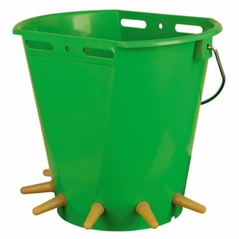 G.L.D. Forniture Seau popen plastique pour allaitement agneaux de 8 litres avec 6 tétines