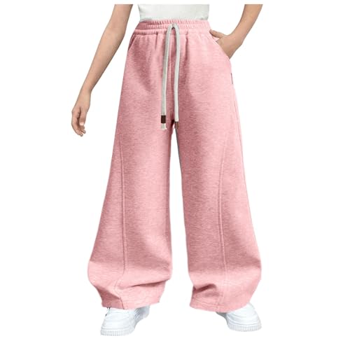 Baggy Sweatpants for Boys Girls Kids Unisex Trendy Wide Leg Drawstring Elastic Waist Loose Fit Casual Sweat Pants