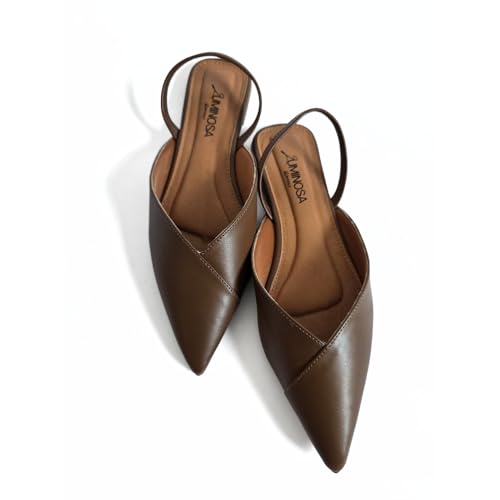 LUMINOSA Women’s Pointed-Toe Slingback Flats for Women2
