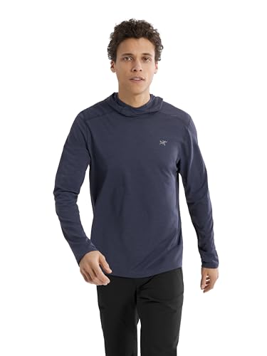 Arc'teryx Cormac Hoody Men's | UPF 40+ Hoody for High-Output Activities | Black Sapphire Heather, Medium