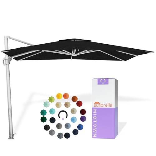 Image of Midtown Umbrellas Grande Square - 9 x 9 Ft Cantilever Umbrella