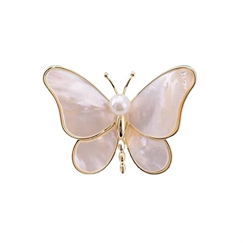 Broche papillon perle de mer naturelle cadeau idéal anniversaire femme