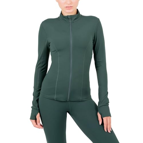Image of YITTY Active Women's Ultraluxe Full Zip Jacket, Athleisure, 4-Way-Stretch, Thumbholes