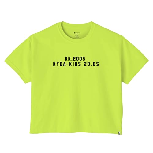 Image of KYDA KIDS 100% Pure Cotton Girls Printed Crop Top and Skirt with Attached Inner shorts Co-ords Set