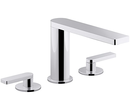 KOHLER K-73081-4-CP, Polished Chrome Composed Deck-Mount Bath Faucet with Lever Handles