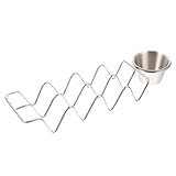 Cabilock Support à Tacos Mexicain en Acier Inoxydable 304 avec Coupelle à Sauce Porte-To...
