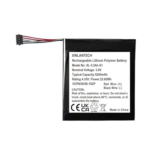 5 cables 3,8 V 5200 mAh S1 batería para Ring Video Doorbell 5UM5E5 (versión 2020) Timbre de video - (no compatible con baterías S2)