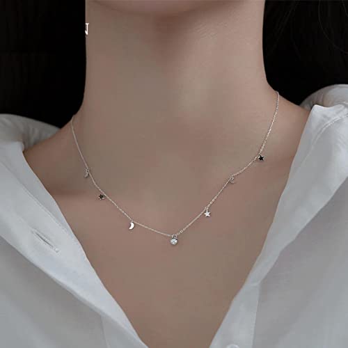 Colliers en argent 925 sterling avec pendentif étoiles simples de prestige