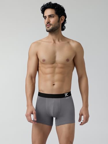 XYXX Men's Aero Super Combed Cotton Regular Fit Solid Antimicrobial Trunks with No Marks Waistband (Pack of 2)