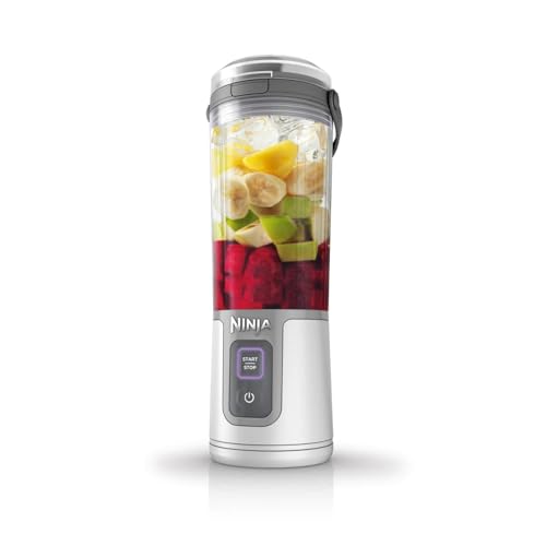 16 oz. Personal Portable Blender with Leak Proof Lid and Easy Sip Spout, Perfect for Smoothies, White, BC100WH