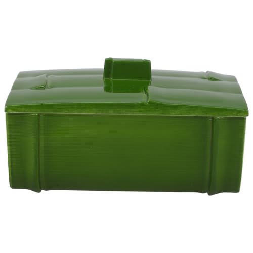 Plato para sushi estilo japonés de plástico verde miniatura 1