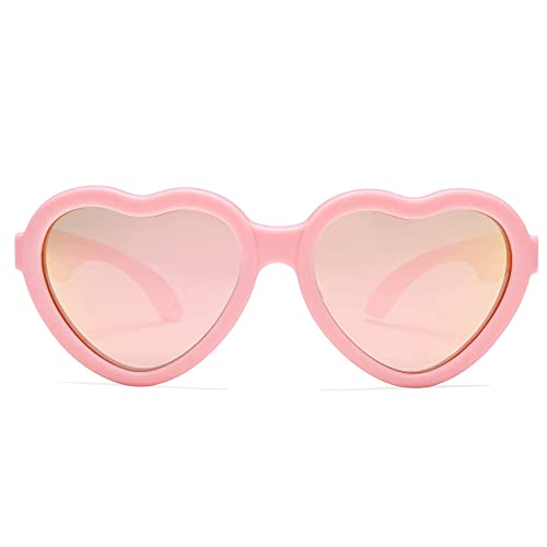 Hycredi Baby Heart Shaped Sunglasses - with Strap Adjustable Polarized Shades for Newborn Infant Age 0-24 Months3