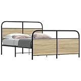 Photo Gallery ujchvhn home garden - struttura letto in metallo, senza materasso, rovere sonoma, 140 x 190 cm Photo Gallery ujchvhn home garden - struttura letto in metallo, senza materasso, rovere sonoma, 140 x 190 cm