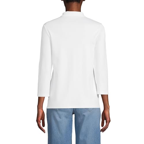 Lands' End Women's 3/4 Sleeve American-Grown Supima Cotton Polo Shirt2