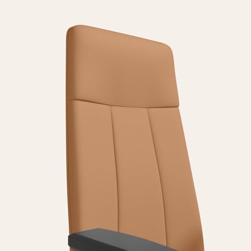 Image of Interio by Godrej Thrill Executive High Back Leatherette Executive Chair Tan, 3 Position Recline Lock