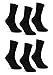6 | 12 | 24 Paar THERMO Socken Damen & Herren Vollfrottee Wintersocken Schwarz Baumwolle (43-46, 6 Paar | schwarz)