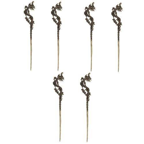 Épingles à cheveux vintage dragon en laiton Beavorty pour chignon élégant