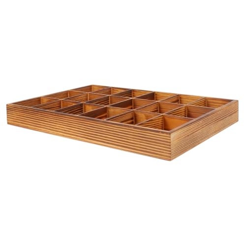 BESTYASH Organizador Madera con Compartimentos para Calcetines Ropa Interior Llaves y Joyas Caja Multiuso para Armario y Almacenamiento