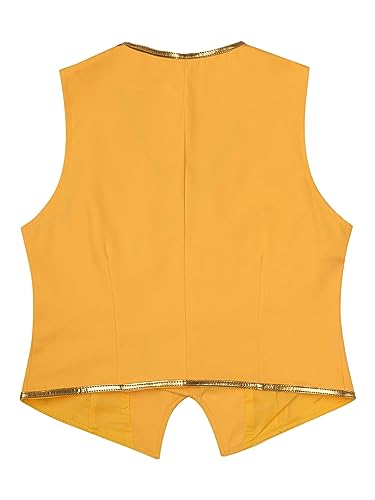 Men's V Neck Vest Button Waistcoat Dress Suit Pointed Hem Jacket Dress-up Party Wedding3