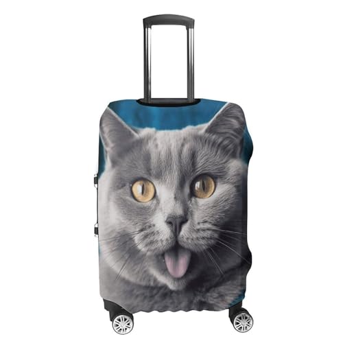 Blue Cat Luggage Cover, Elastic Luggage Protector Fits 19-32in Suitcases, Washable & Anti-Scratch Suitcase Cover for Men Women XL4