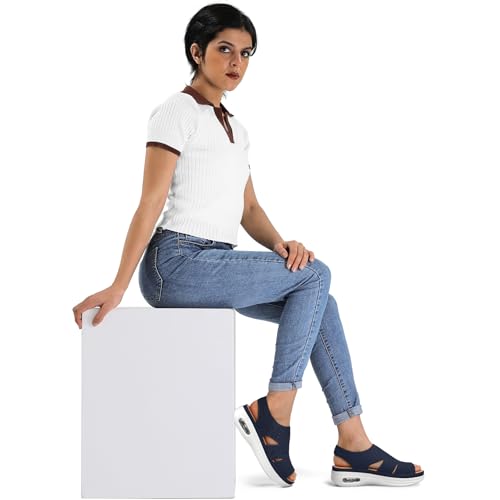 Image of mysoft Womens Comfortable Walking Sandals Slip On Air Cushion