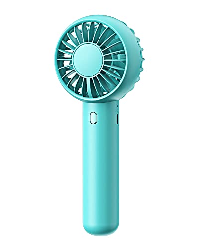 Image of Gaiatop Mini Portable Fan, Powerful Hand Fan Cute Design 3 Speed Dual Motors Personal Small Desk Fan with Base, Lightweight Rechargeable USB Handheld Fan for Stylish Girl Women Men Indoor Outdoor