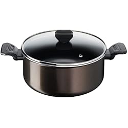 Olla Tefal 24 Cm Tefal Easy Cook & Clean B5544602 - Olla con tapa (24 cm, 4,7 L, apta para todo tipo de fuegos, excepto inducción)