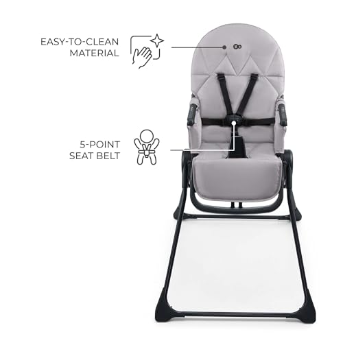 Image of Kinderkraft BINCI Folding High Chair, Gray
